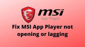 MSI Gaming App Not Launching